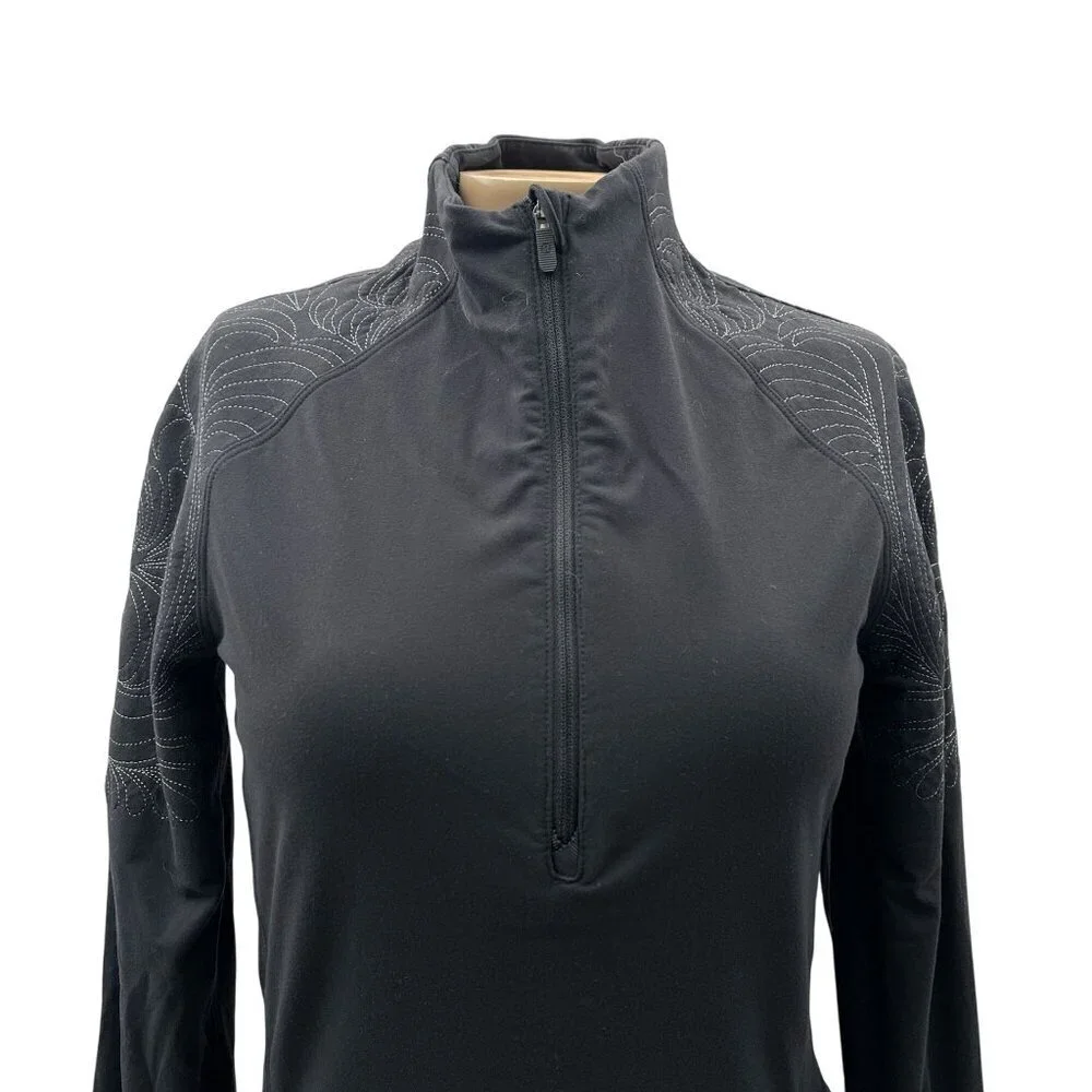Lululemon Toasty Tech 1/2 Zip Pocket Hi-Neck Activewear Longsleeve Black Women 4